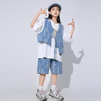 Amazon | [WJ-SISI] キッズ ダンス衣装 セットアップ デニム